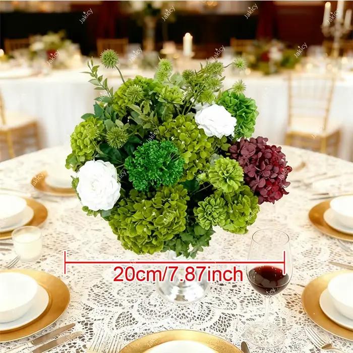 Décor de panneau KT pour arrière-plan de mariage, arrangements de fleurs en soie, plantes vertes Mor