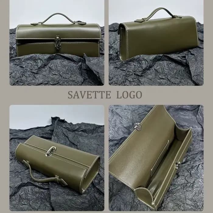 Sac fourre-tout en cuir véritable SAVETTE 2026 pour femme, sac à main simple, petit sac carré, haute