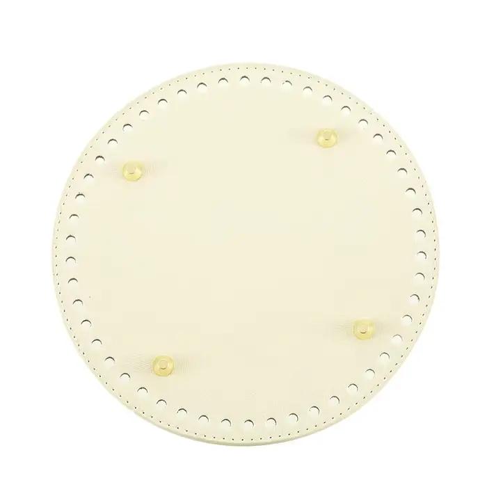 Base de sac en crochet, support de fond de sac en cuir perforé pour tricot, base de coussin pour sac