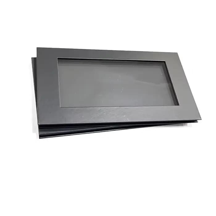 Coosei-Palette de fards à barrage magnétiques noirs avec fenêtre transparente, grand, 2 pièces