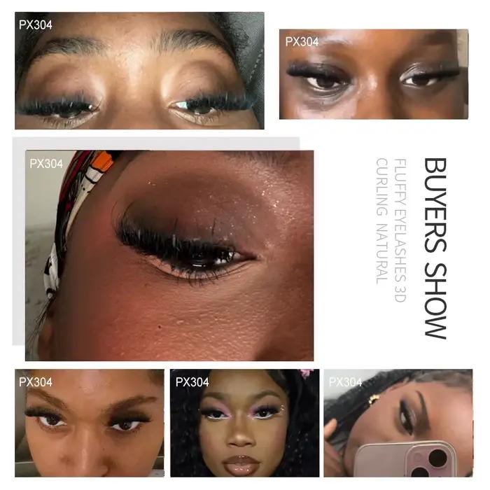 Spike Real Mink Lashes, Fluffy fissuraminants Py Strip Lashes, Haute Qualité, 16mm, 18mm, 20mm, 25mm