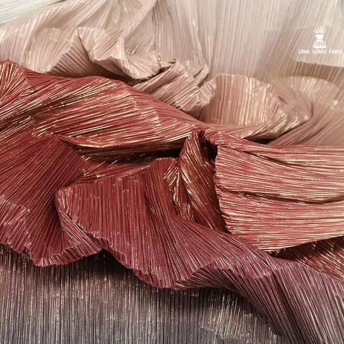 ATA YAKE-Tissu de style plissé nickel é, version améliorée, forme créative, matériel de décoration d
