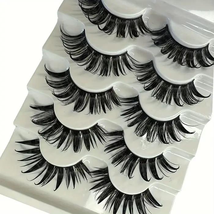 10 paires de cils manga, jeu de rôle japonais, cils pointus, ensemble d'extension de cils de poupée