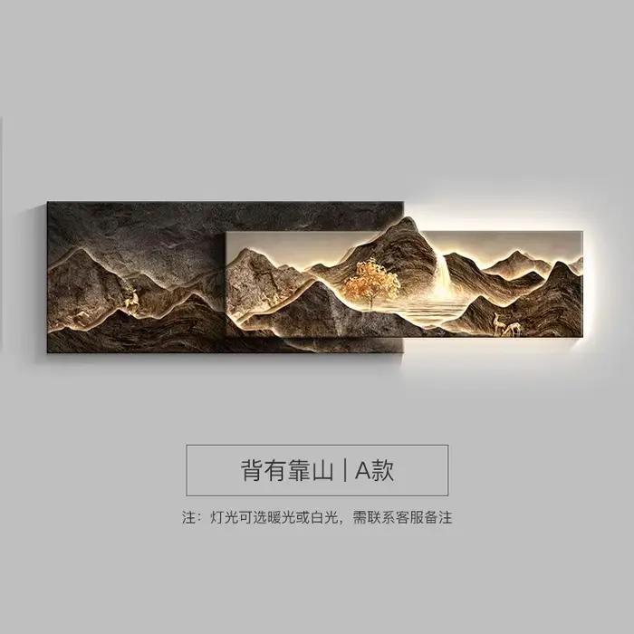 Lampe murale LED de luxe pour salon moderne, peinture décorative, luminaire paysager suspendu pour c