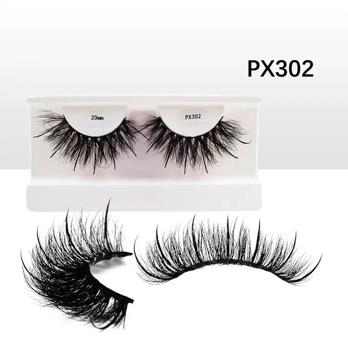 Spike Real Mink Lashes, Fluffy fissuraminants Py Strip Lashes, Haute Qualité, 16mm, 18mm, 20mm, 25mm
