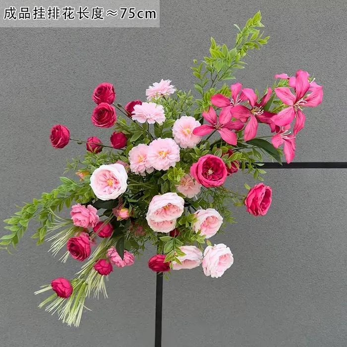Décoration florale ronde en soie pour mariage, allée de cérémonie, fête de fiançailles, Noël, jardin