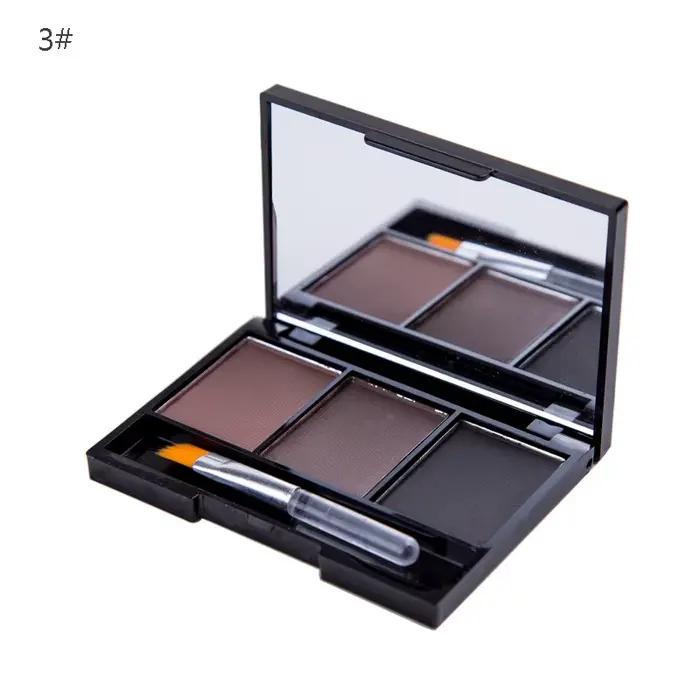 Palette de poudre à sourcils 3 couleurs, cosmétique 3D, rehausseur de sourcils, maquillage professio