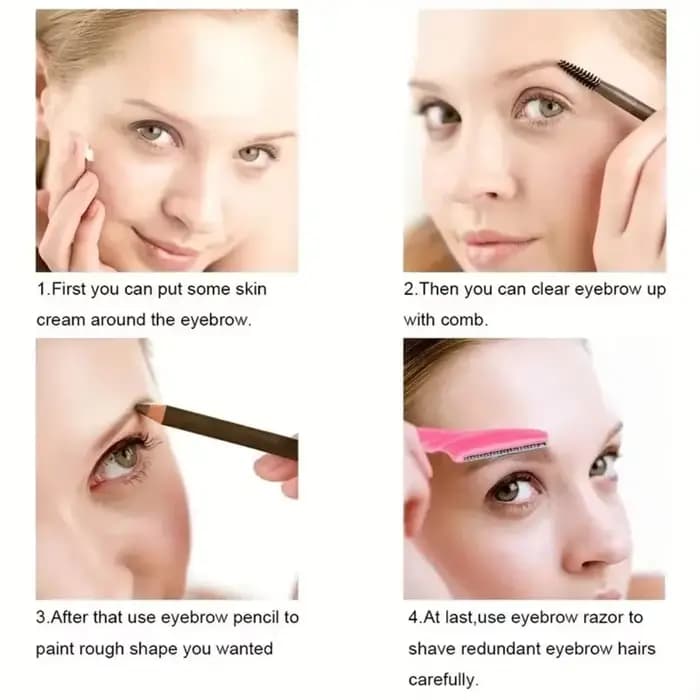 Rasoir à sourcils pour femmes, outils dermaplanage exfoliants polyvalents et rasoir Facial avec couv