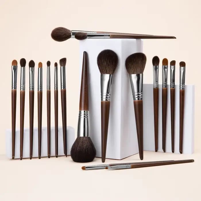 OVW – ensemble de pinceaux de maquillage en poils de chèvre naturels, Kit professionnel, brocha maqu