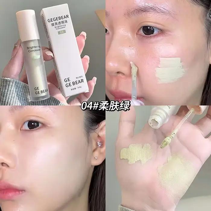 Correcteur de maquillage Gege Bear pour le visage, couvrance totale, longue tenue, imperméable, base