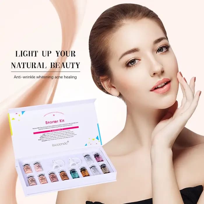 Kit de crème BB pour le visage, fond de teint éclaircissant blanc, correcteur, sérum doré, traitemen