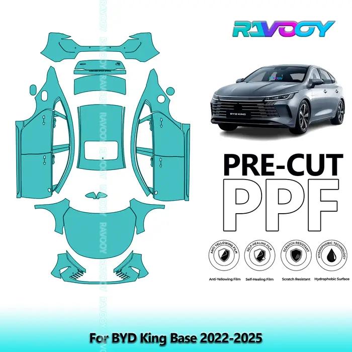 Film de protection de peinture PPF pré-découpé pour véhicule complet BYD King Base 2022-2026, 8,5 mi