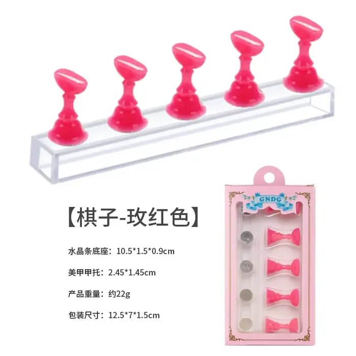 1 ensemble de support magnétique pour ongles, présentoir de pratique pour vernis à ongles, cristal a