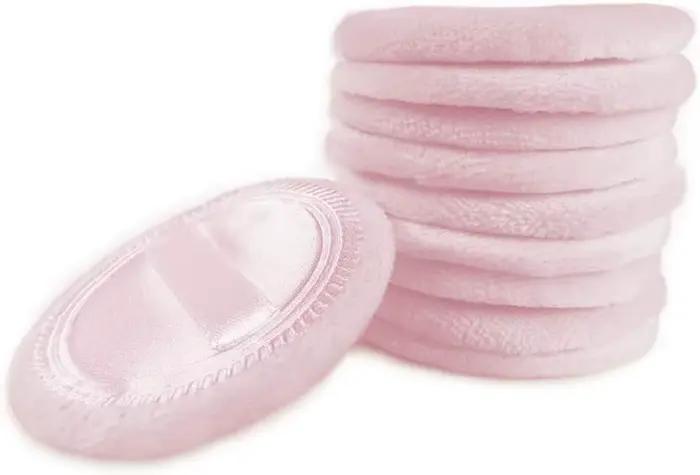 Houppettes en coton pour poudre cosmétique, tampons de maquillage avec ruban pour le visage, bouffée