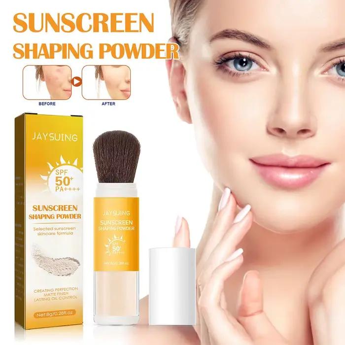 Poudre solaire étanche pour femme, protection de la peau, pores invisibles, contrôle de l'huile de c