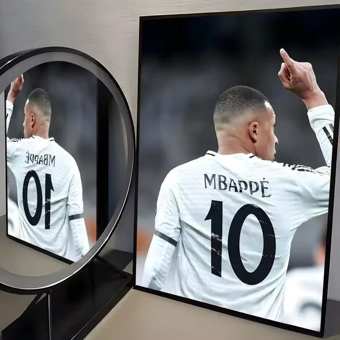 Affiche Football Start M-Mbappe, autocollant parfait, art auto-adhésif conçu pour les espaces de bur