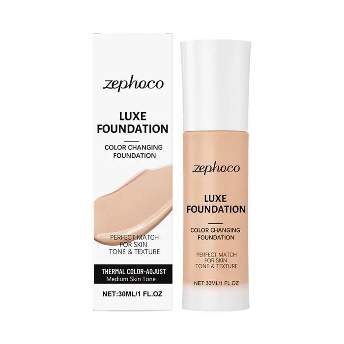 Fond de teint liquide correcteur blanchissant longue durée à haute couvrance 2g, fond de teint de lu