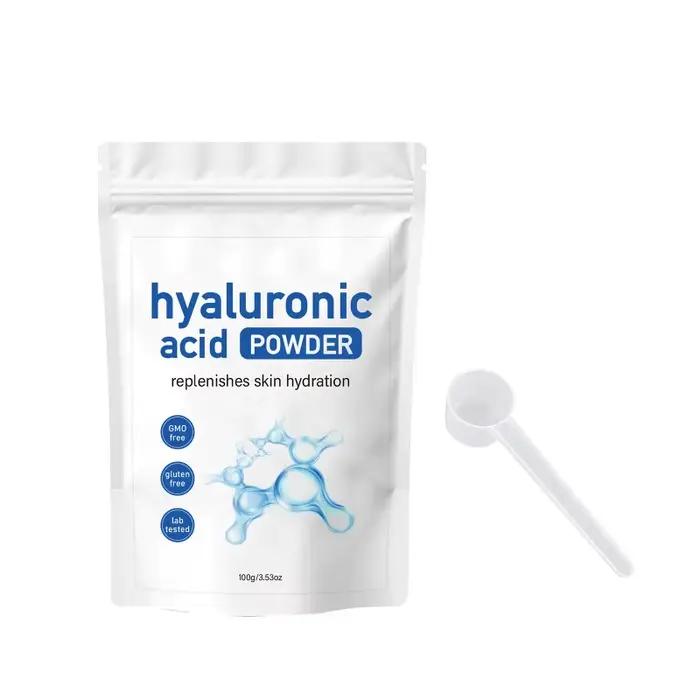Poudre de masque HA anti-âge 100g - Avec pince à épiler, boost de collagène à hydratation profonde.