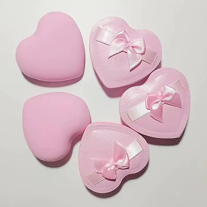 Bouffantes de poudre de maquillage avec nœud en forme de cœur, 5 pièces, peuvent être utilisées dans