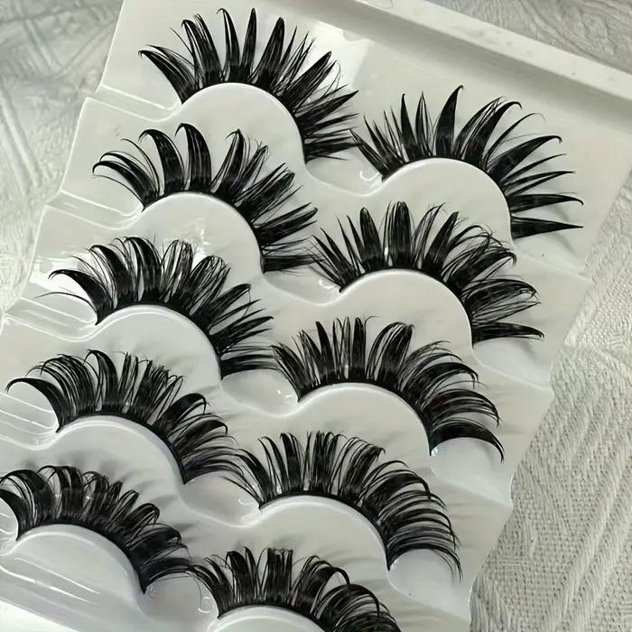10 paires de cils manga, jeu de rôle japonais, cils pointus, ensemble d'extension de cils de poupée