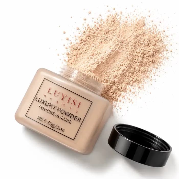 Poudre libre de luxe pour la beauté, poudre de finition et fixatrice pour une peau lisse et mate, po