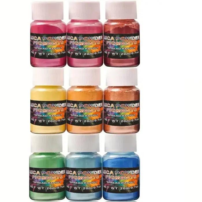 Poudre de Mica 20ml, 9/18 couleurs, Pigment pour la fabrication de savon de bain, bougie en résine é