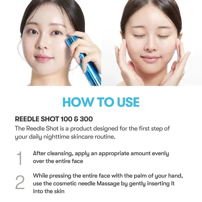 VT COSMETICS Hydrop Reedle Shot 100hL, translucide et hydratant, affinant les pores, améliorant l'éc