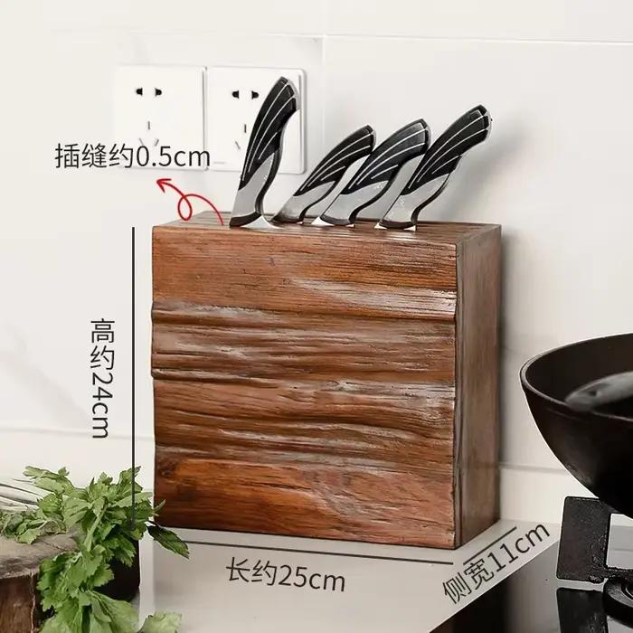 porte-outils de cuisine en bois massif