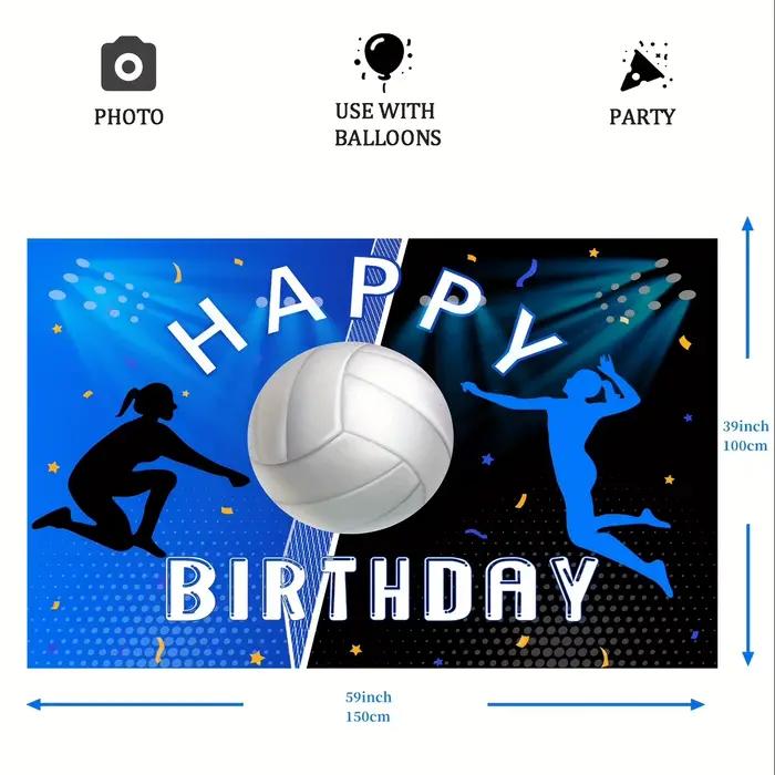 1 pièce, toile de fond de fête d'anniversaire de volley-ball, fournitures de décoration de fête d'an
