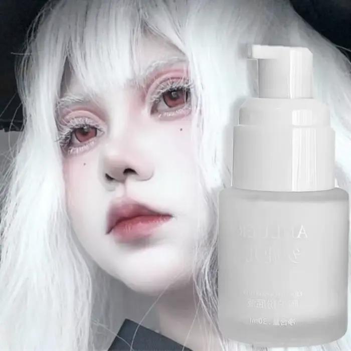 Fond de teint liquide blanc mat à couvrance totale, longue tenue, imperméable, pour le maquillage de