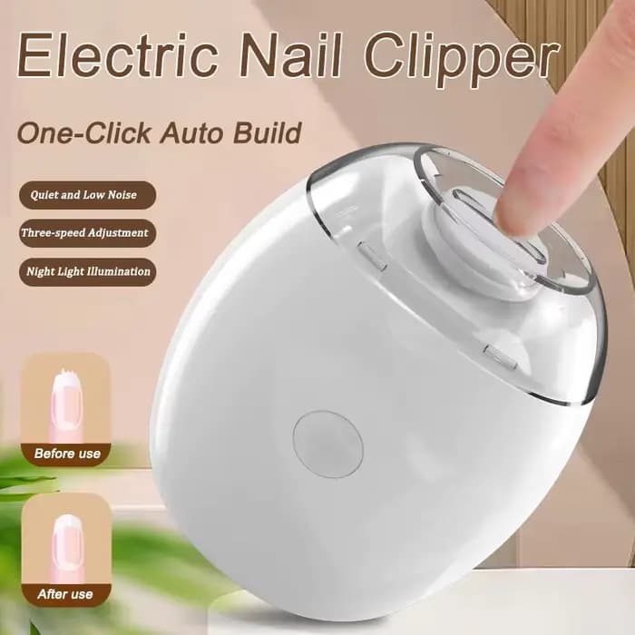 Coupe-ongles électrique 2 en 1 avec lumière LED, broyeur automatique pour bébé et adulte, Mini outil