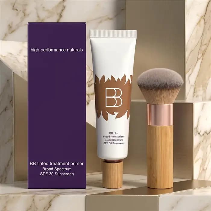 Ensemble de crème BB avec base de maquillage, correcteur, fond de teint, hydratant léger, tenue long