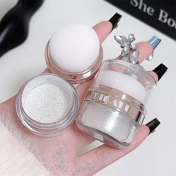 Poudre féerique surligneur, poudre de tapotement au clair de lune, corps blanc scintillant, Contour,
