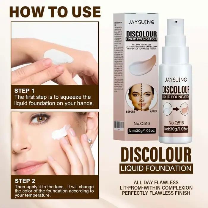 Fond de Teint Liquide Correcteur Haute Couvrance Longue Tenue Imperméable Hydratant Éclaircissant Fi