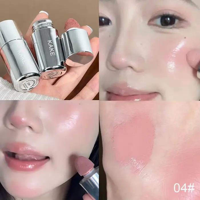 Fard à joues liquide 2 en 1, poudre pour joues et lèvres, coréen, naturel, faible saturation de coul