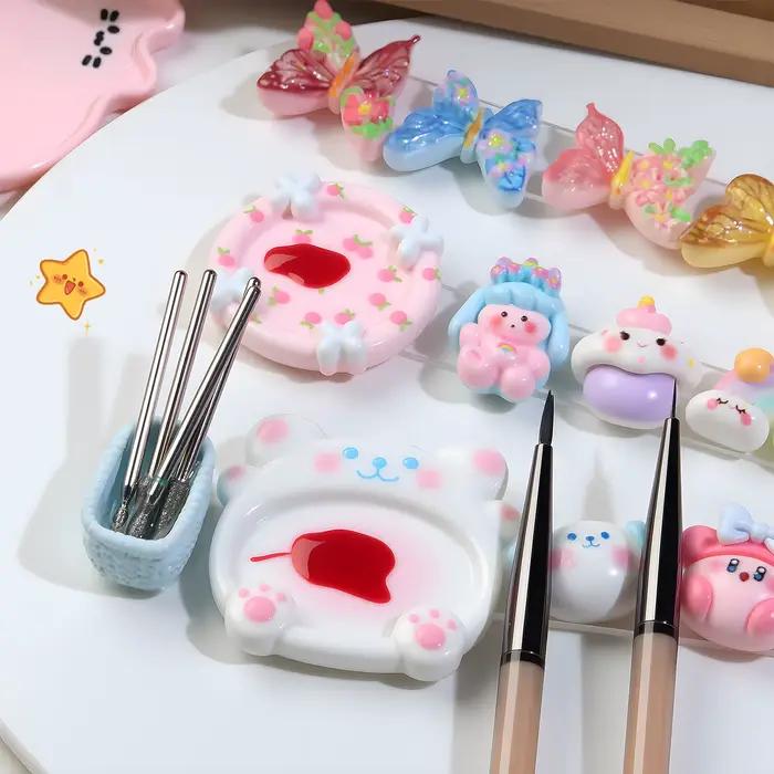 Ensemble de porte-stylos pour nail art, palette de couleurs macaron mignonnes, organisateur d'outils