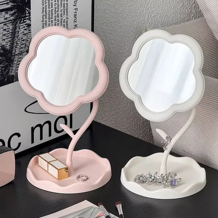 Miroir de maquillage de bureau en forme de tournesol, joli miroir de Dressing en forme de cœur pour