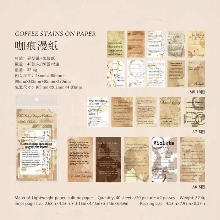 Papier de fond vintage de style sel, non-adhésif, de haute qualité, pour manuscrits anglais et journ