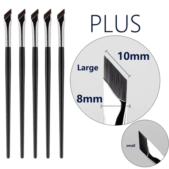 Brosse Eyeliner à lame améliorée, brosse à sourcils plate Ultra fine à Angle fin sous les yeux, bros