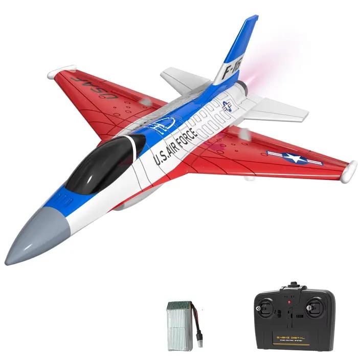 Avion de html F16 Falcon 2.4G 2CH RC avec Lumières Cool, Jouets en Mousse, Cadeaux pour Garçons
