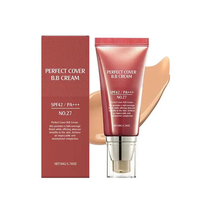 Crème BB Éclaircissante Couleur Naturelle 50g Fond de Teint Couvrant Adoucissant Unifiant le Teint H