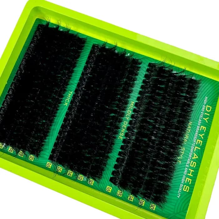 0.07mm bricolage 5D grappes de cils moelleux 60D 80D 100D grappes de cils épais D Curl cils individu