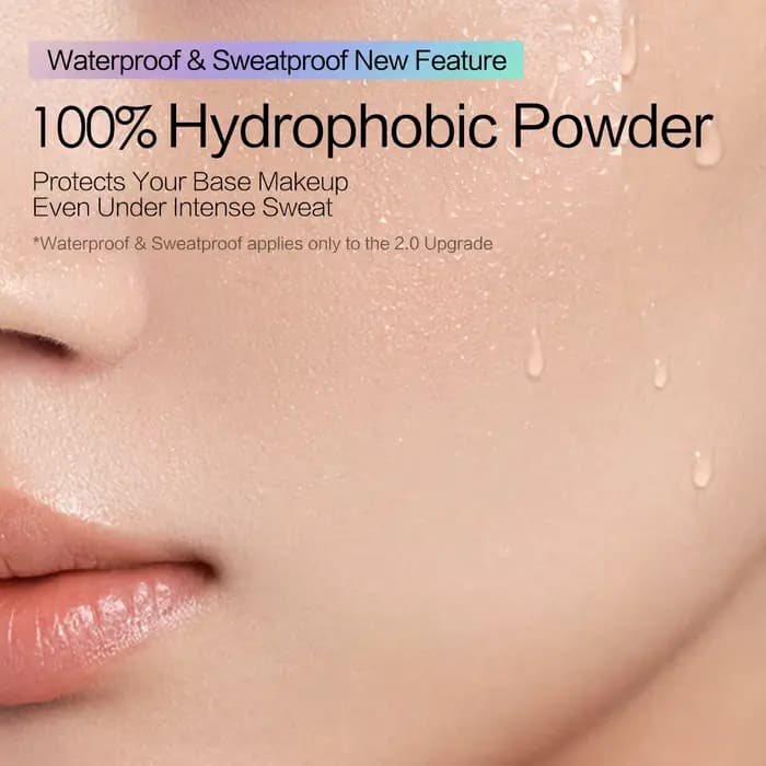 CARSLAN 2.0 poudre pressée à mise au point douce à aimant noir imperméable à l'eau anti-transpiratio