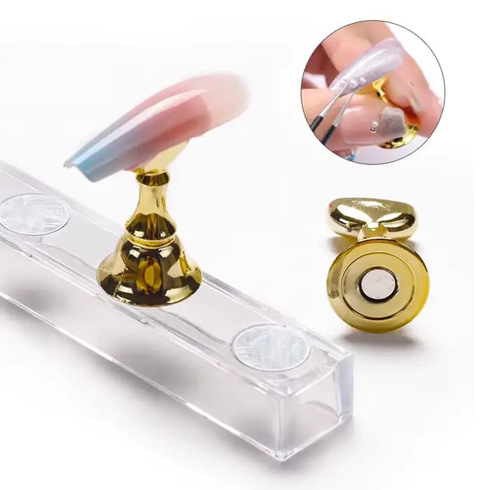 1 ensemble de support magnétique pour ongles, présentoir de pratique pour vernis à ongles, cristal a