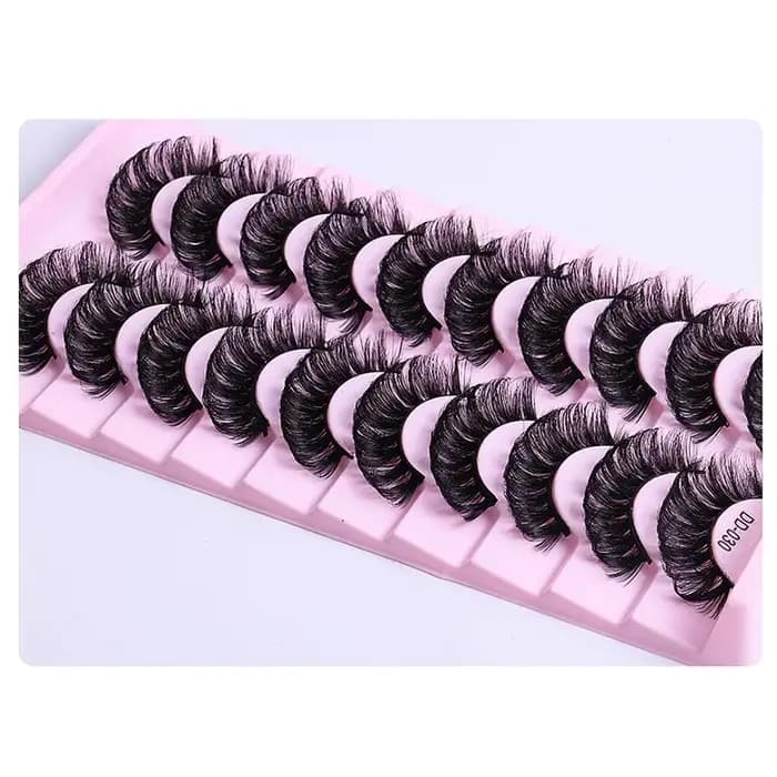 10 paires de cils à bande russe DD Curl cils 3D cils réutilisables moelleux faux cils Extensions rus
