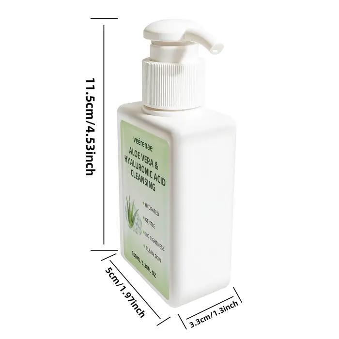 Nettoyant à l'aloe vera et à l'acide hyaluronique | Nettoyant visage hydratant en profondeur et do