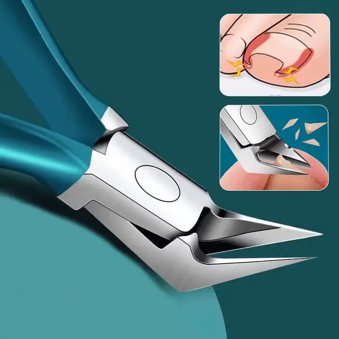 Coupe-ongles en acier inoxydable, lame droite pour ongles incarnés et épais, pointe pointue et point