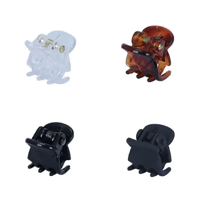 Pinces à cheveux pour femmes, 10 pièces/lot, 1.0 1.5cm, petites Mini griffes en plastique Transparen