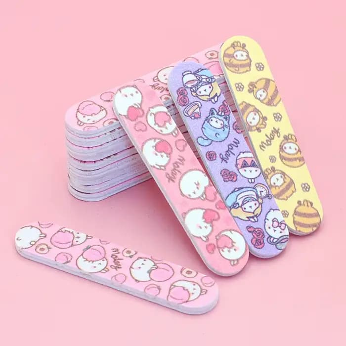 10 pièces par lot,Mini limes à ongles en plastique double face, matériel professionnel, pédicure, ma