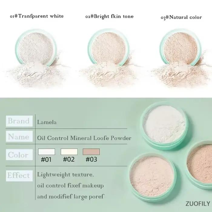 Poudre libre scintillante et mate pour tous types de peau controle huile naturelle durable occasions spéciales beauté soyeuse